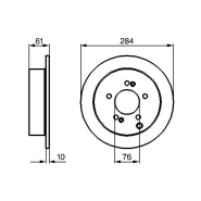 Disque de frein Bosch 0986479C61 - boîte de 2 disques - arrière - type plein Disque de frein Bosch 0986479C61 - boîte de 2 disques - arrière - type plein