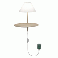 Fabas Luce Applique Murale Goodnight En Métal Et Verre Soufflé, Coloris Gris Tourterelle/Beige, Led 8 W 3000 K, Classe D'Isolation 2, Variateur À B