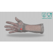 Gants manchette longue cotte de maille inox agro-alimentaire WILCOFLEX fabriqués en France - GCMWFINX-MN00/DML Gants manchette longue cotte de maille inox agro-alimentaire WILCOFLEX fabriqués en France - GCMWFINX-MN00/DML