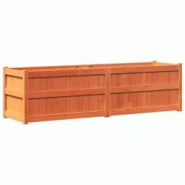 Helloshop26 - Jardinière bac lit surélevé plantes fleurs terrasse jardin cire 180 x 50 x 50 cm bois de pin massif marron 02_0038449 - 3000217676842 Helloshop26 - Jardinière bac lit surélevé plantes fleurs terrasse jardin cire 180 x 50 x 50 cm bois de pin massif marron 02_0038449 - 3000217676842