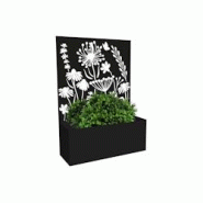Jardinière en fer avec treillis Motif floral Esschert Design - noir 8714982196508 Jardinière en fer avec treillis Motif floral Esschert Design - noir 8714982196508
