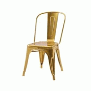 Kosmi Chaise style industriel en métal couleur or - Finition brillant - doré métal 3760301697626 Kosmi Chaise style industriel en métal couleur or - Finition brillant - doré métal 3760301697626