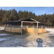 Marcheur PRO semi-couvert LCI Cheval - Diamètres 14, 16 ou 18 m - Bois Français 100% Douglas