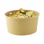 Nvase ECOLOMIQUE - 45 Pcs - Saladier rond Buckaty en carton kraft - Ø150mm, Hauteur: 60mm - marron en carton NVS210PC750KDPE