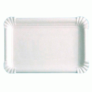 Plateau rectangulaire carton blanc 20x13cm - par 250