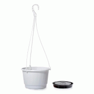 Prosperplast - Jardinière suspendue PRO 5 L - 24x24x15,5 cm, coloris Blanc - blanc plastique polypropylène ZA4266