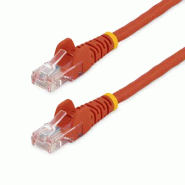 StarTech Cble réseau Cat5e sans crochet de 50 cm - Rouge