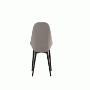 Stones Fauteuil Sophia en tissu marron facile d'entretien avec structure en métal peint bronze - Un design moderne et élégant pour les intérieurs