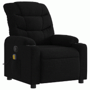 VidaXL Fauteuil de massage inclinable Noir Tissu Modèle Iviora - 374158
