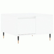 VidaXL Table basse blanc 55x55x36,5 cm bois d'ingénierie Modèle Flex Panorama Confort - 830748