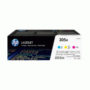 305A pack de 3 toners LaserJet cyan/magenta/jaune authentiques
