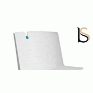 Chaise de conférence Mork avec pied chromé. - Blanc_1