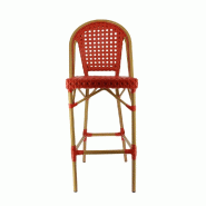 Chaise haute empilable d'extérieur Sedia en polypropylène rouge