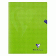 Clairefontaine Lot de 10 Cahier Mimesys 24x32, 96p./48 feuilles 90 g/m² piquées, coloris vert, quadrillé 5x5 - 3329683533627