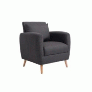 CLP Fauteuil Tilgard en tissu Gris foncé - gris textile 151732056 CLP Fauteuil Tilgard en tissu Gris foncé - gris textile 151732056
