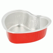 Contenant aluminium rouge 100ml 8,8x8,8x3cm - par 100