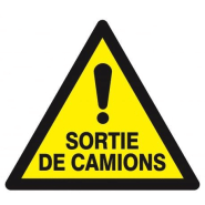 Danger sortie de camions 300x300x300mm TALIAPLAST | 629301 Danger sortie de camions 300x300x300mm TALIAPLAST | 629301
