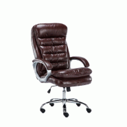 Décoshop26 - Fauteuil de bureau sur roulettes mécanisme de bascule intégré charge maximale 235 kg en similicuir bordeaux cadre 10_0006950 - 300026