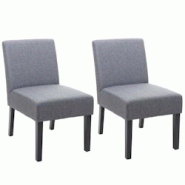 Décoshop26 - Lot de 2 chaises à manger en tissu gris foncé pieds en bois design simple siège extra long 04_0000395 - gris 3000253368985 Décoshop26 - Lot de 2 chaises à manger en tissu gris foncé pieds en bois design simple siège extra long 04_0000395 - gris 3000253368985