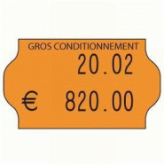 Étiquette METO - format 32x19mm - fluo orange - standard - boîte de 30000