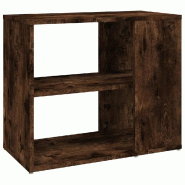 Helloshop26 - Armoire latérale chêne fumé rangement pratique 60 x 30 x 50 cm en bois d'ingénierie marron 02_0048244 - marron Bois massif 3000235180109