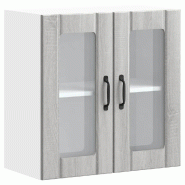 Helloshop26 - Armoire murale de cuisine rangement grande capacité 60 x 31 x 60 cm en bois d'ingénierie sonoma gris 02_0050228 - gris verre 300023625