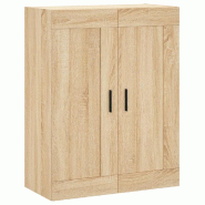 Helloshop26 - Armoire murale design élégant espace de rangement 69,5 x 34 x 90 cm en bois d'ingénierie chêne sonoma 02_0048926 - aluminium 3000235