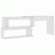 Helloshop26 - Bureau table poste de travail meuble d'ordinateur informatique étude d'angle 200 x 50 x 76 cm bois d'ingénierie blanc 02_0023667 - 300 Helloshop26 - Bureau table poste de travail meuble d'ordinateur informatique étude d'angle 200 x 50 x 76 cm bois d'ingénierie blanc 02_0023667 - 300