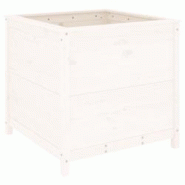 Helloshop26 - Jardinière bac lit surélevé plantes fleurs terrasse jardin 82,5 x 82,5 x 78 cm bois massif de pin blanc 02_0037949 - 3000217643516