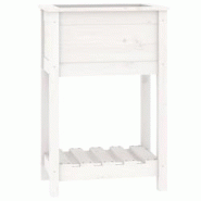 Helloshop26 - Jardinière bac lit surélevé plantes fleurs terrasse jardin avec étagère 54 x 34,5 x 81 cm bois massif de pin blanc 02_0038391 - 300 Helloshop26 - Jardinière bac lit surélevé plantes fleurs terrasse jardin avec étagère 54 x 34,5 x 81 cm bois massif de pin blanc 02_0038391 - 300