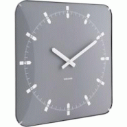 Horloge murale en métal Sucinto Dome Square gris Karlsson - gris 8714302771620 Horloge murale en métal Sucinto Dome Square gris Karlsson - gris 8714302771620