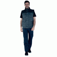 Lafont - Bodywarmer de travail mixte sans manches SHOVEL Gris Foncé / Noir Taille L - L gris 3609705273565