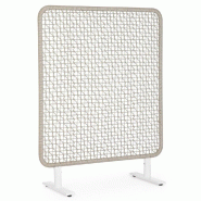 Paravent Babilo 120 x 50 x 150 cm blanc-gris