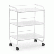 Physa - physa PHYSA CT-11 Chariot cosmétique 3 étagères Blanc Chariot de travail cosmétique Chariot d'appoint - blanc multi-matériau 4062859191366