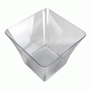 Saladier Pyramidal - Transparent - 1300 ml - par 10 - transparent plastique 3760394098843