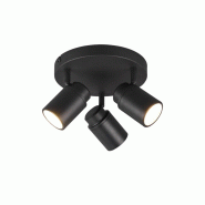 Spot mural/plafond 3xGU10 max.5W noir mat IP44 - Trio - Angelo - noir 4017807508376