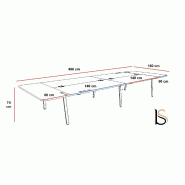 Table de réunion Yan M - MDD - Blanc 9010, Blanc, 400_0