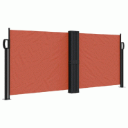 VidaXL Auvent latéral rétractable terre cuite 100x600 cm Modèle Atlas Jardin Plus - 4004588