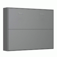 ARMOIRE LIT HORIZONTALE ESCAMOTABLE STRADA-V2 GRIS GRAPHITE MAT COUCHAGE 160*200 CM.