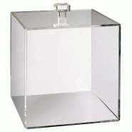 Boite à biscuits et confiseries avec couvercle plexiglass 25x25x28,5cm - par 6
