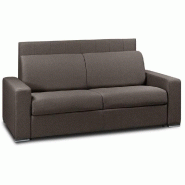 CANAPÉ 2- CANAPEXPRESS  LATTES 120CM MATELAS MÉMORY  22CM TÊTE DE LIT INTÉGRÉE  POLYURÉTHANE MARRON