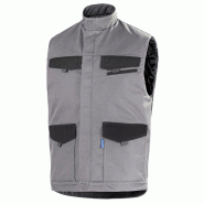 Cepovett - Gilet de travail sans manches matelassé FACITY Gris / Noir Taille S - S gris 3603622183815