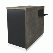 Comptoir Minimaliste D finition béton et gris anthracite L116xP58xH100cm