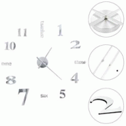 Décoshop26 - Horloge murale 3D Design moderne 100 cm XXL Argenté DEC022267 - argenté 3001309669605 Décoshop26 - Horloge murale 3D Design moderne 100 cm XXL Argenté DEC022267 - argenté 3001309669605