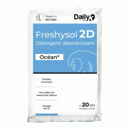 Détergent désodorisant FRESHYSOL 2D - Dosette 20ml x 250 Ocean - Daily K - 3700008344485