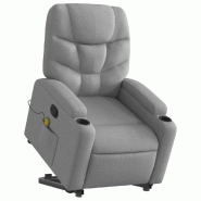 Fauteuil de massage inclinable Gris clair Tissu Modèle Quervoriax - 8721012170964