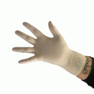 Gants latex non poudrés blanc Taille M - par 100