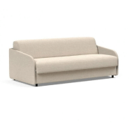 INNOVATION LIVING  CANAPE DESIGN EIVOR DUAL CONVERTIBLE LIT 195*160CM TISSU PHOBOS LATTE