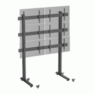 KIMEX Support TV sur pieds - mur d'images 6 écrans 45''- 55'' à roulettes noir - noir 3700685426191 KIMEX Support TV sur pieds - mur d'images 6 écrans 45''- 55'' à roulettes noir - noir 3700685426191
