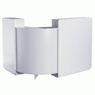 Kit comptoir d'angle et structure blanc receptio